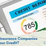 Credit score meter with insurance label