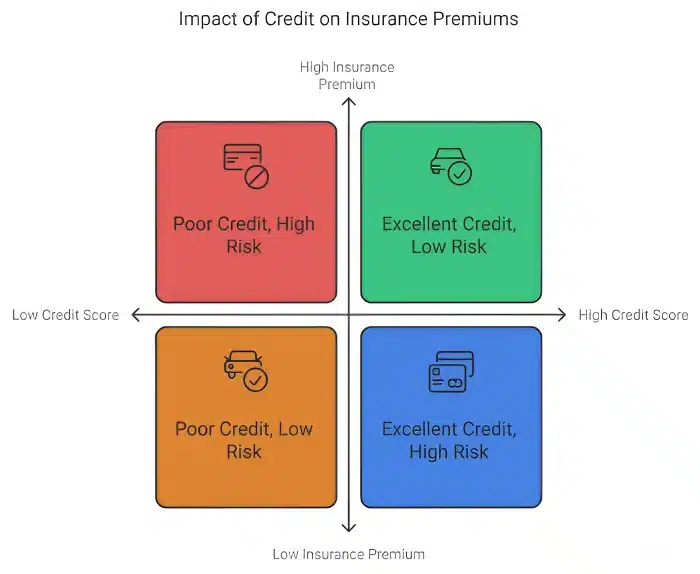 Impact of credit on insurance premiums chart