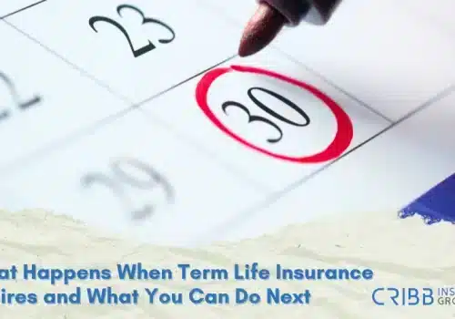 Calendar showing term life insurance expiration date