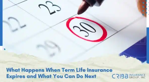 Calendar showing term life insurance expiration date