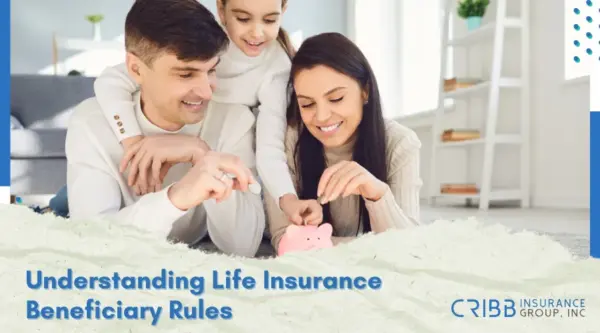 Happy family enjoying financial security at home